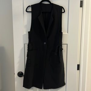 Long black vest